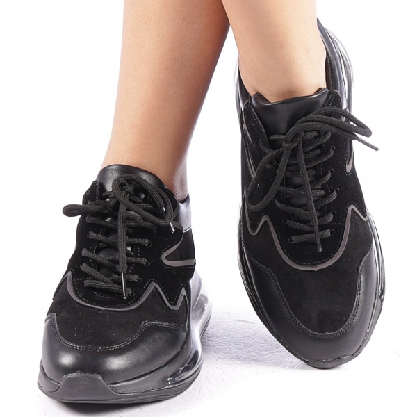 Γυναικεία αθλητικά παπούτσια Sadal μαύρα, 3 - Kalapod.gr